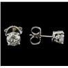 Image 2 : 14KT White Gold 1.31 ctw Diamond Stud Earrings