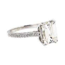 4.04 ctw Center Diamond Ring - Platinum
