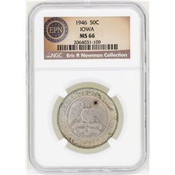 1946 Iowa Centennial Commemorative Half Dollar Coin NGC MS66