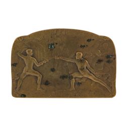 Circa 1900 Fencing L. Coudray Engraved Medal