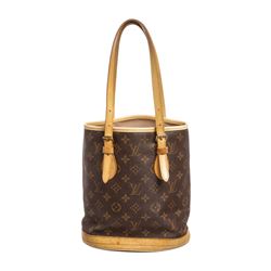 Louis Vuitton Monogram Canvas Leather Petit Bucket Bag