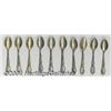 Image 1 : A GROUP OF TEN AMERICAN SILVER BIRTHSTONE SOUVENIR SPOONS