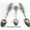 Image 1 : A GROUP OF THREE AMERICAN SILVER PATRIOTIC SOUVENIR SPOONS