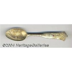 AN AMERICAN SILVER-GILT BROOKLYN, NEW YORK SOUVENIR SPOON