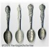 Image 1 : A GROUP OF FOUR SILVER MILITARY SOUVENIR SPOONS
