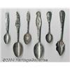 Image 1 : A GROUP OF SIX SILVER MILITARY SOUVENIR SPOONS