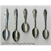 Image 1 : A GROUP OF FIVE SILVER MILITARY SOUVENIR SPOONS