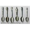 Image 1 : A GROUP OF SIX SILVER MILITARY SOUVENIR SPOONS