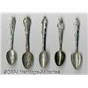 Image 1 : A GROUP OF FIVE SILVER MILITARY SOUVENIR SPOONS