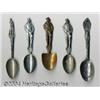 Image 1 : A GROUP OF FIVE SILVER MILITARY SOUVENIR SPOONS