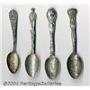 Image 1 : A GROUP OF FOUR SILVER MILITARY SOUVENIR SPOONS