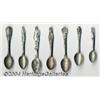 Image 1 : A GROUP OF SEVEN SILVER MILITARY SOUVENIR SPOONS
