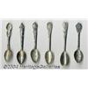 Image 1 : A GROUP OF SIX SILVER MILITARY SOUVENIR SPOONS
