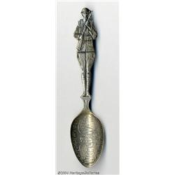 A SILVER WORLD WAR I SOUVENIR SPOON