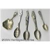 Image 1 : A GROUP OF FIVE SILVER SOUVENIR SPOONS