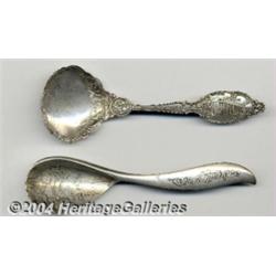 TWO SILVER SOUVENIR SERVING PIECES