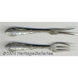 TWO SILVER SOUVENIR SERVING FORKS