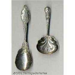 TWO SILVER SOUVENIR SERVING PIECES