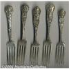 Image 1 : A GROUP OF FIVE SILVER SOUVENIR FORKS