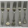 Image 1 : A GROUP OF FIVE SILVER SOUVENIR FORKS