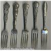 Image 1 : A GROUP OF FIVE SILVER SOUVENIR FORKS