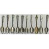 Image 1 : A GROUP OF TEN SILVER PERSONALITY SOUVENIR SPOONS