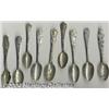 Image 1 : A GROUP OF NINE SILVER PERSONALITY SOUVENIR SPOONS