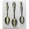 Image 1 : THREE AMERICAN SILVER WESTERN SOUVENIR SPOONS