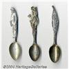 Image 1 : THREE AMERICAN SILVER WESTERN SOUVENIR SPOONS