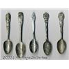 Image 1 : FIVE SILVER TRANSPORTATION SOUVENIR SPOONS