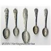 Image 1 : FIVE AMERICAN SILVER TRANSPORTATION SOUVENIR SPOONS