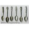 Image 1 : SIX AMERICAN SILVER TRANSPORTATION SOUVENIR SPOONS