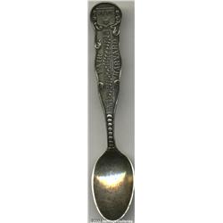 A SILVER COLLEGIATE SOUVENIR SPOON