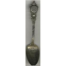 A SILVER COLLEGIATE SOUVENIR SPOON