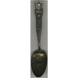 A SILVER COLLEGIATE SOUVENIR SPOON