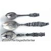 Image 1 : THREE SILVER WILDLIFE SOUVENIR SPOONS