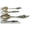 Image 1 : A GROUP OF FIVE SILVER WILDLIFE SOUVENIR SPOONS