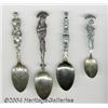 Image 1 : A GROUP OF FOUR FIGURAL SOUVENIR SPOONS