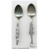 Image 1 : TWO SILVER ALLIGATOR SOUVENIR SPOONS