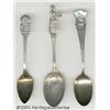 Image 1 : THREE SILVER DEMITASSE ADVERTISING SPOONS