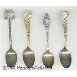 GROUP OF FOUR DEMITASSE ADVERTISING SPOONS