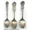 Image 1 : THREE SILVER ADVERTISING SPOONS