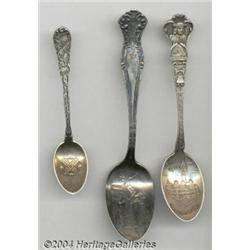 THREE ADVERTISING SPOONS