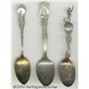 Image 1 : THREE SILVER ADVERTISING SPOONS