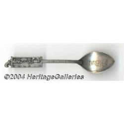 A SILVER THEATRE ADVERTISING DEMITASSE SPOON