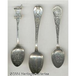 THREE DEMITASSE ADVERTISING SPOONS