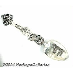 A SILVER SAINT JOHN OF THE DIVINE CATHEDRAL SOUVENIR SPOON