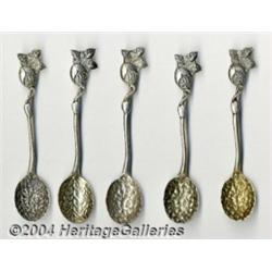 A SET OF SILVER HAWAII FRUIT SOUVENIR SPOONS
