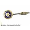 Image 1 : A SILVER AND ENAMEL HAWAIIAN KING KAMEHAMEHA SOUVENIR SPOON