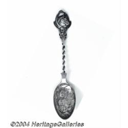 A SILVER BLACK AMERICANA SOUVENIR SPOON